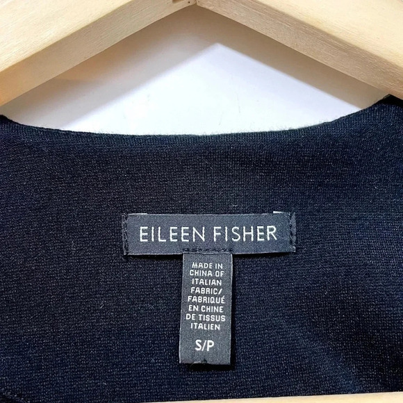 Eileen Fisher Leather Trim Ponte Blazer Jacket - Picture 4 of 6